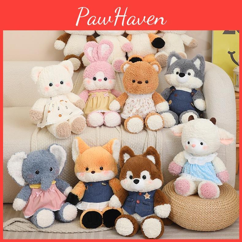 Huskies Forest Running Plush Stuffed Animal Hugging Pillow Kids Birthday Gift