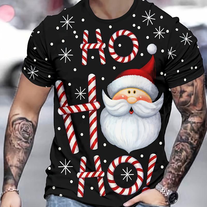 

Мужская 3D футболка с мускулистым Санта-Клаусом - Смешной наряд для рождественской вечеринки, для круглогодичного использования XL