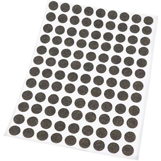 120 X Patins En Feutre - Blancs - 28 Mm - Rond - épaisseur 3,5 Mm