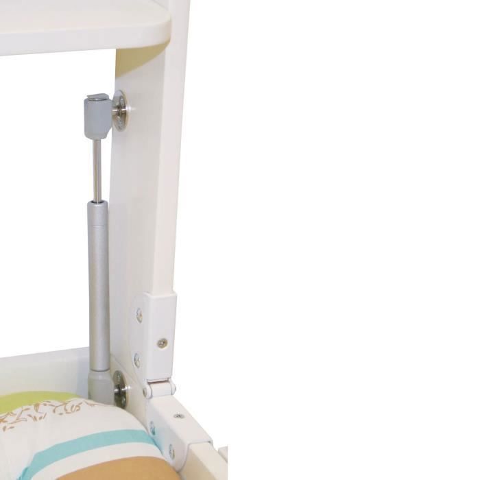 ROBA Table à Langer Murale Pliante avec Matelas à Langer et Étagères Intégrées - Facile à Installer - Bois Blanc