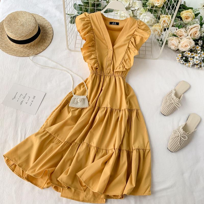 Goedkope Fashion Ruffle Dress Women 
