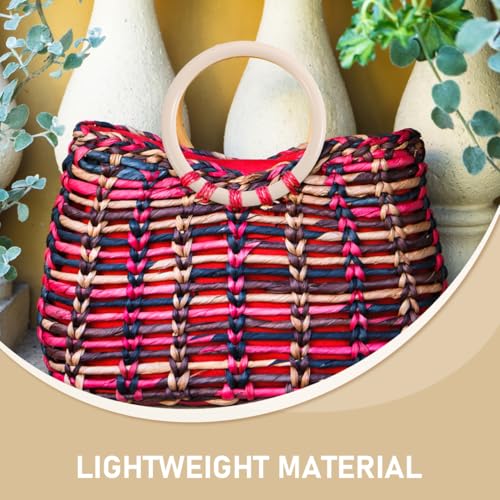 STOBOK Round Bag Handles, Set of 10, 5 Colors, Acrylic Handle Rings for Bag Repair and Replacement, Crafts, Knitting, Macrame, DIY Parts, Drawstring T