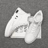 100% Genuine Leather Shoes Men High Top Fashion Flat Brand Black White Casual Shoes Cool Street Style Young Male Footwear Plus Size 48