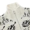 JNBY 2025 Autumn High-Neck Abstract Knit Cardigan