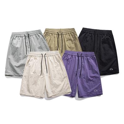Summer Thin Quick Drying Shorts Woven Beach Sports Casual Straight Shorts Pant