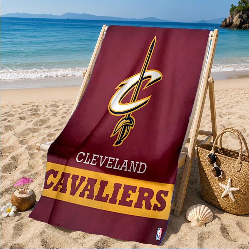 Football Cavaliers Logo Beach Towel, Microfiber Beach Towel, Perfect For Pool, Beach, Travel, Home Decor Beach Party Fan Gifts