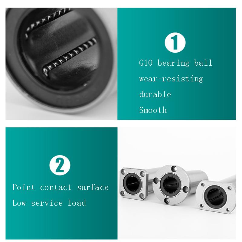 LMK/LMF/LMH Bearing Steel  Flange Type Extended Linear Bearing  DIY Automation Accessories  CNC Machining Parts