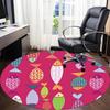 1pc Fishes Pattern Office Round Area Rug, Indoor Mat Suitable For Office, Under Office Chairs Bedroom Living Room Home Decor, Room Deco
