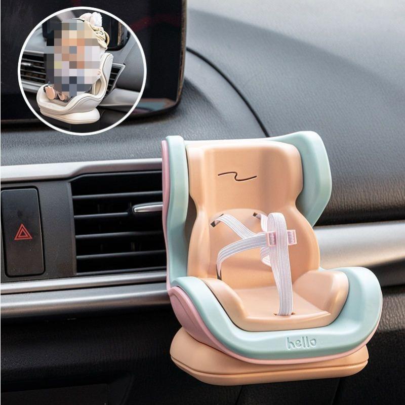 For Car Doll Safety Seat Cartoon Chair Model for Car Kawaii Doll Seat Outlet Decor Car Interior Styling Accessories