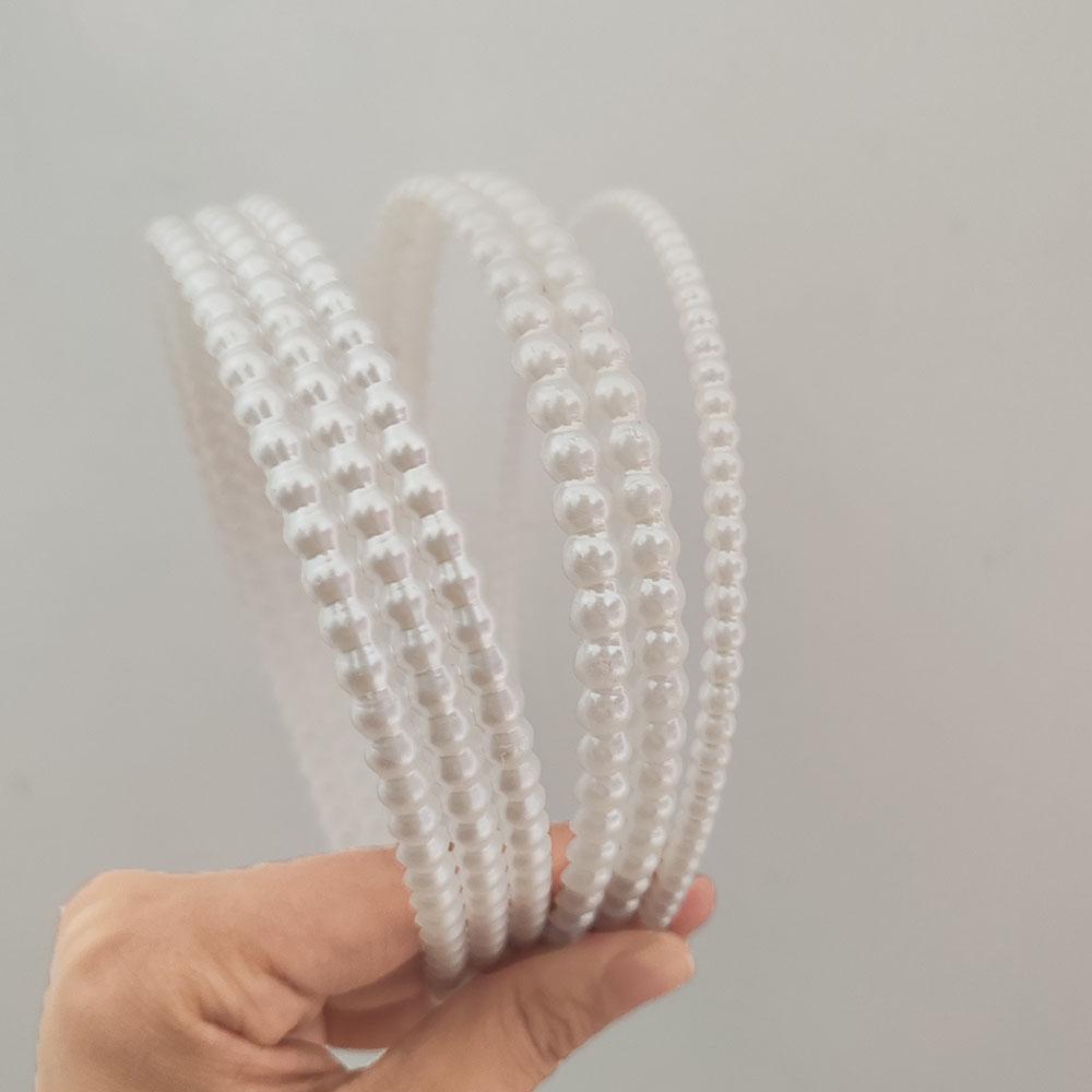 

3 шт. Европейский и американский пластиковый черный красный ободок для волос с жемчужной формой для женщин и девочек, элегантный ободок, аксессуары для волос для вечеринки