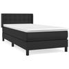 Maison Exclusive - Sommier à lattes de lit avec matelas Noir 90x200 cm Similicuir