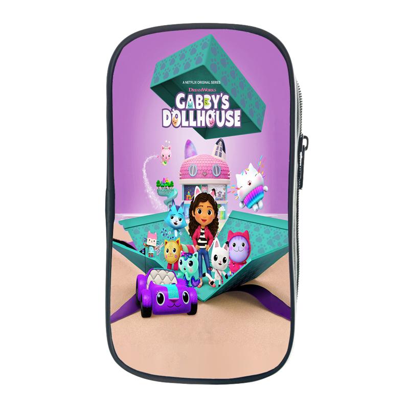 Gabby's Dollhouse Federmäppchen, Gabby Cat Organizer, Kosmetiktasche für Buntstifte, tolle Geschenke, Accessoires, Schreibwarentasche
