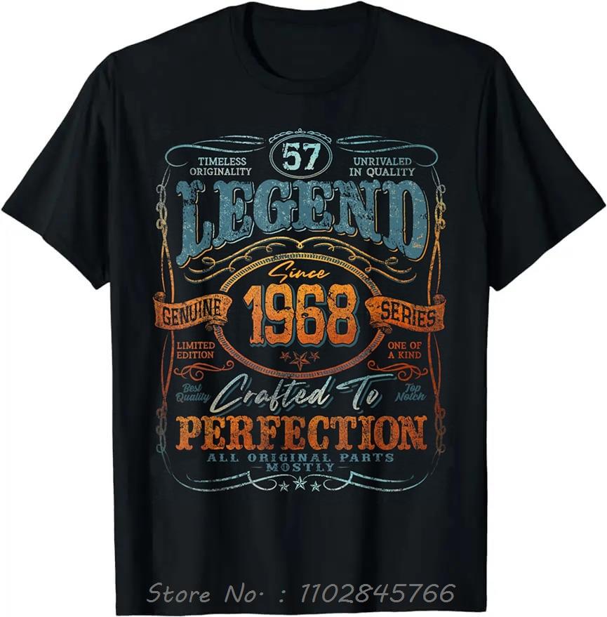 Legends Born In 1968 Oversized Tshirt Bday Mens Clothing On Demand Cotton Tshirt Ropa Hombre Fashion Fitness T Shirt Tops