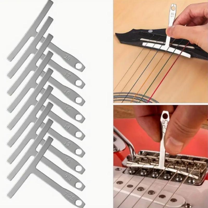 9Pcs Guitar Gauge Under String Gauge String Gauges Luthier Tools for Guitar Fretboard Gauge Measure Accessories