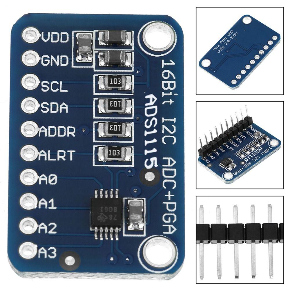 ADS1115 Analog To Digital Module 4 Input Channels 16Bit I2C Development Board  Electronic Projects