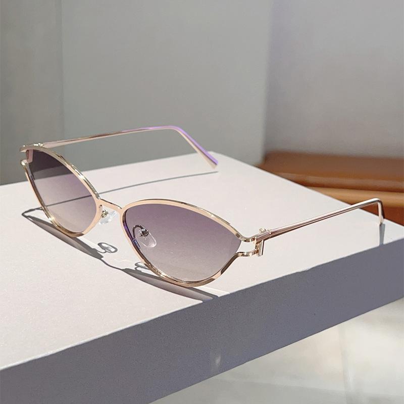 JYL TS Sunglasses UV Protection Small Cat Eye Metal UV/WS102