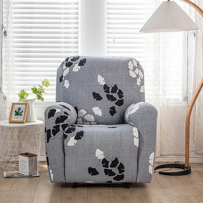 Elastic Printed Fabric All-Inclusive Recliner Cover Rocking Chair Cover Sofa Cover Protective Cover Single Function Recliner Cover