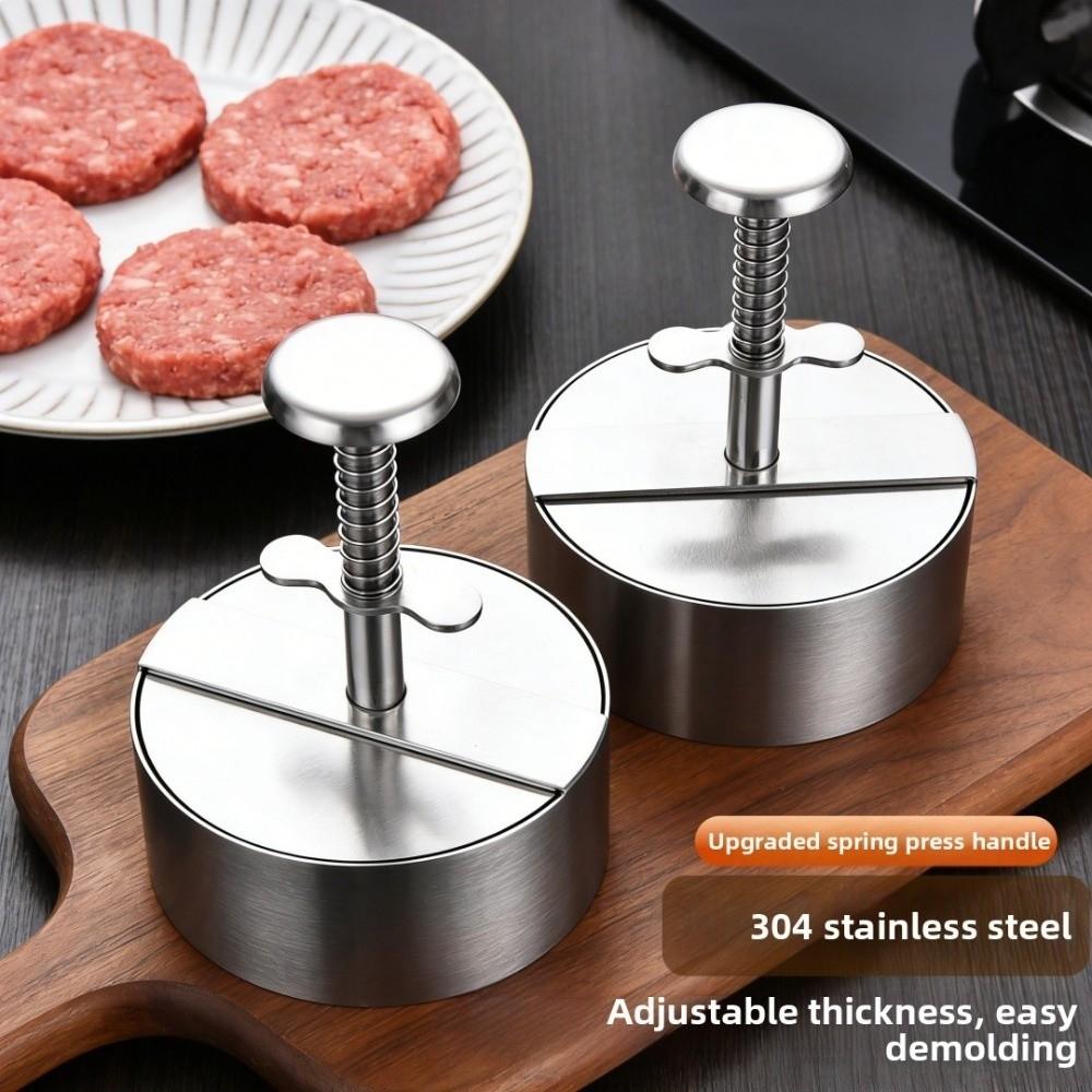 Non Stick Hamburger Patty Maker Stainless Steel Meat Patty Press Patty Making Mold  Kitchen Use