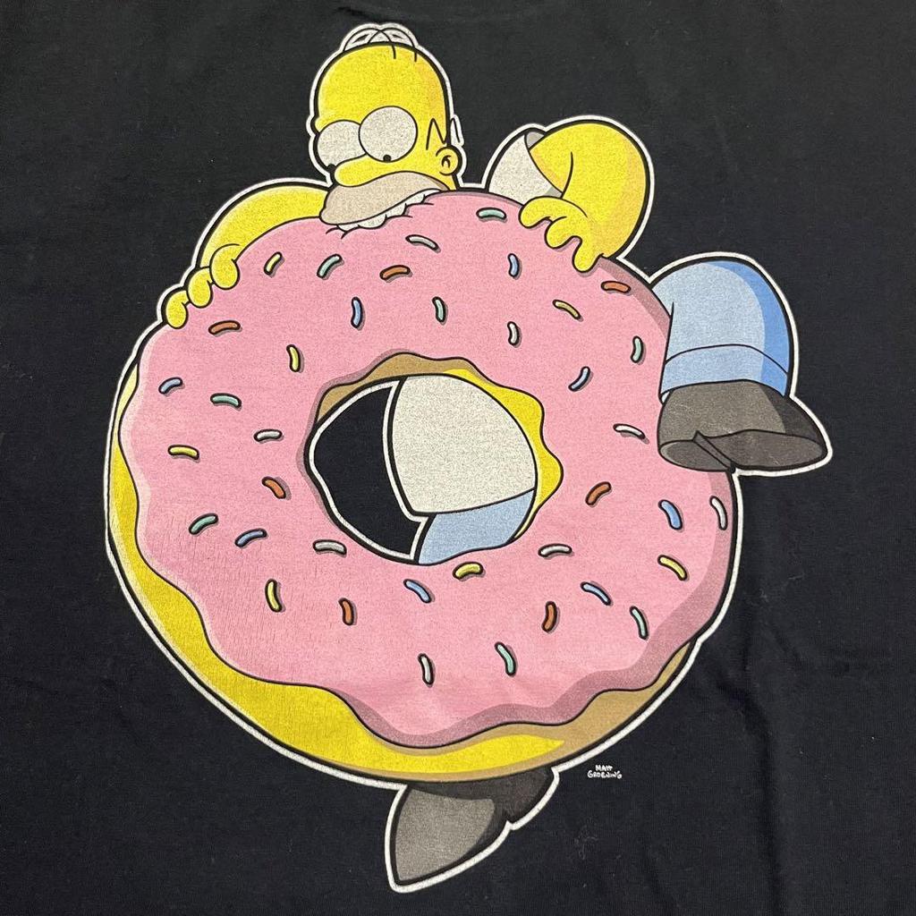 [USED] The Simpsons Donut Anime T-Shirt 00s Homer Simpson 20th Anniversary Limited Edition
