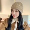 Korean Version of Autumn and Winter New Hat for Women Fashion Color Knitted Wool Hat for Winter Windproof and Warm Student Pullover Hat Trend