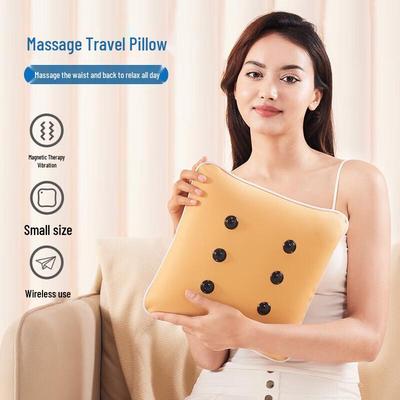 Portable Vibration Lumbar Massage Pillow for Car & Home CN Plug (adapter Included)