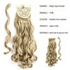 22" Long Ponytail Hair Extension Wrap Around Pony Tail Clip in Curly Wavy Synthetic Fake Hairpiece for Women Daily Life