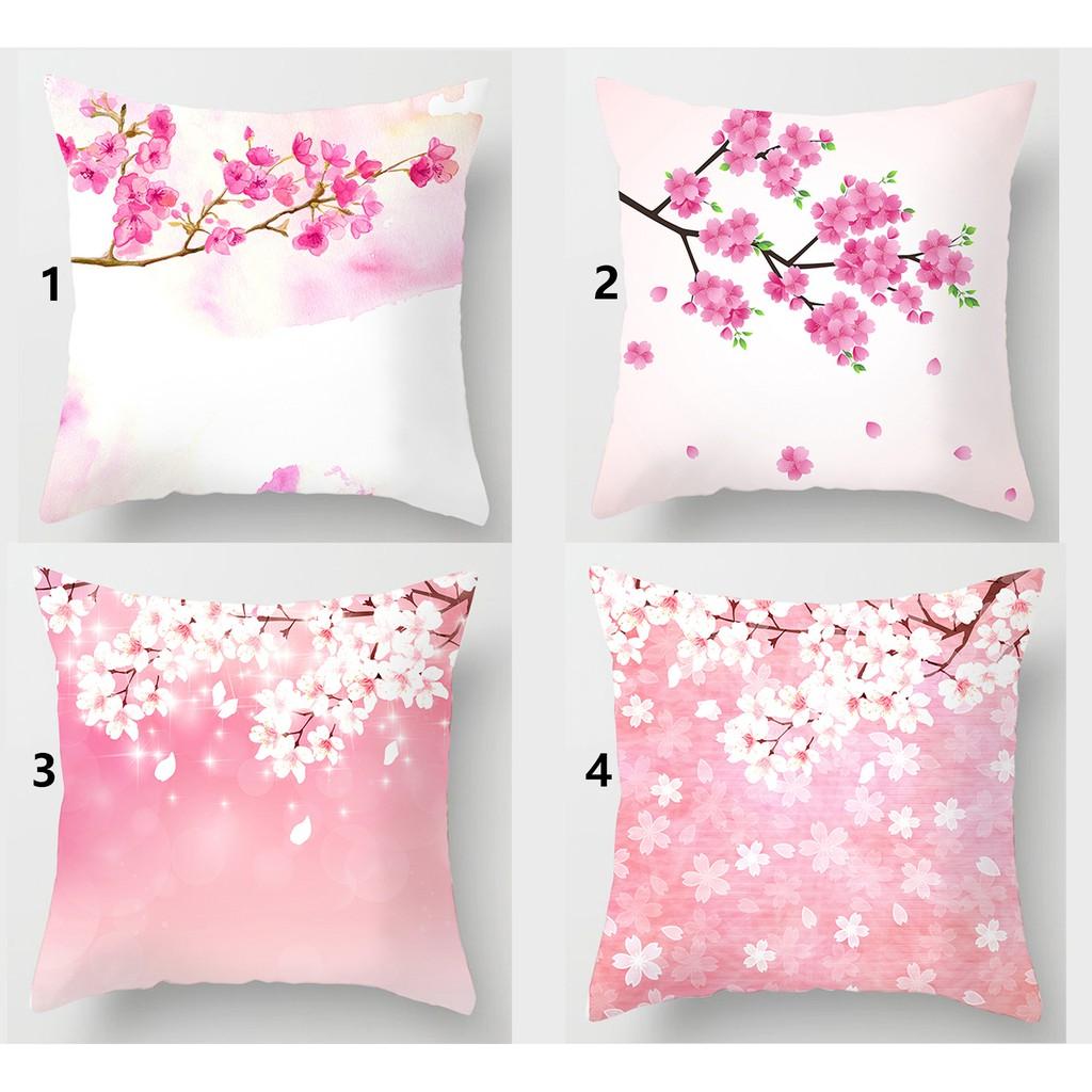 Pink Flower Square Pillowcase Cushion Cover Living Room Bedding Cushion