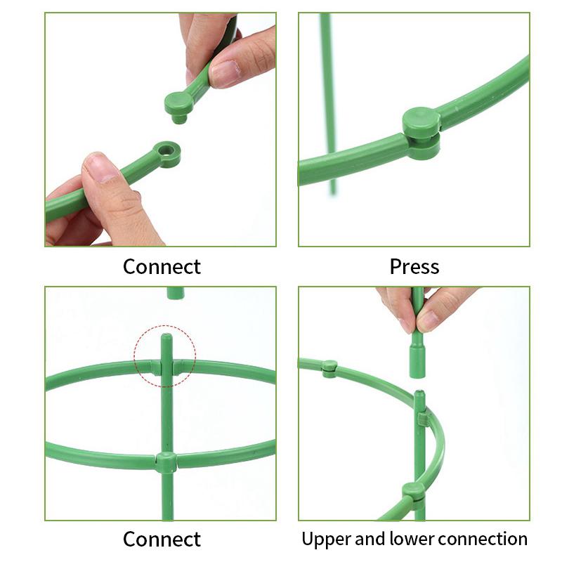 3-24Sets Plant Support Stakes Plastic Plant Support Pile For Flowers Greenhouses Arrangement Fixing Rod Holder Garden Tools