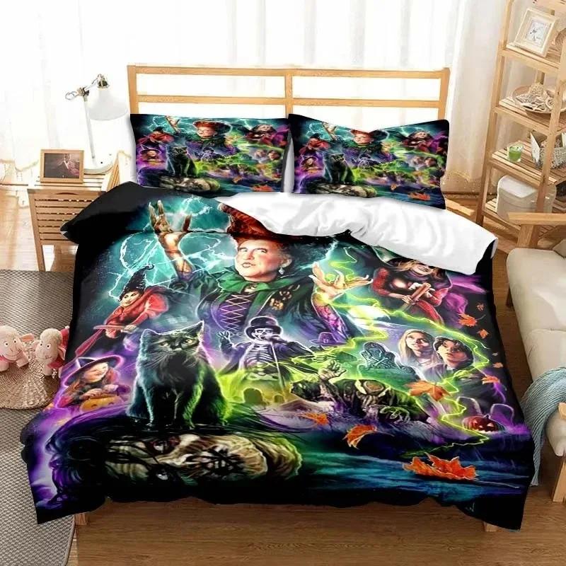3D Print Horror Moive Halloween Bedding Set Double Twin King Duvet Cover Comforter Pillowcase Boys Girls Adults Bedroom