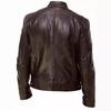 Jacket Mens Motorcycle PU Jacket Slim Fit Jackets Autumn Zipper Windproof Leather Coat Men Clothing Plus Size