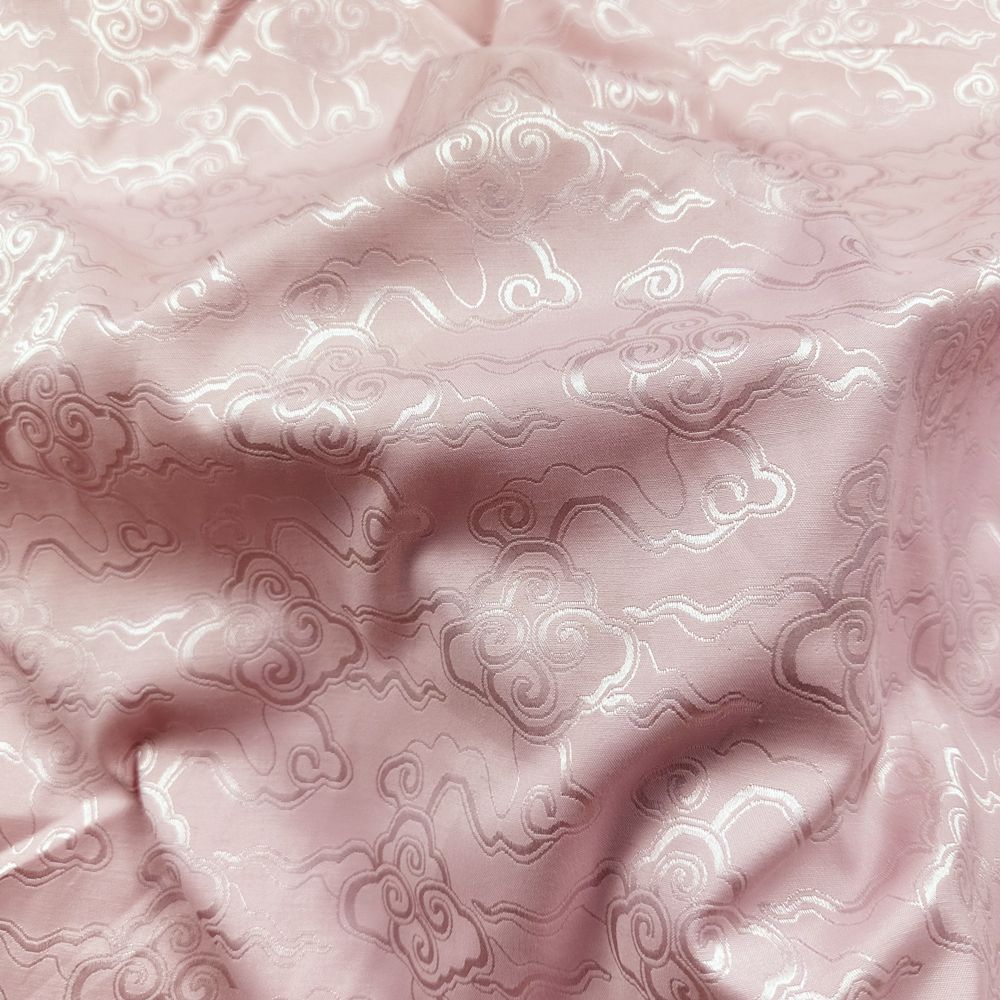 Stretch Imitation Acetic Acid Jacquard Fabric Flower Printed By Meter for Wedding Dress Clothes Skirt Cheongsam Sewing Cloth Red