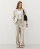 CITYBREEZE Strap Tuck Wide Slacks_Light Beige
