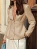 European American Fashion Simple Long-sleeved Suit Jacket Women's 2025 Autumn Winter