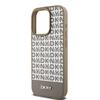 Dkny Dkhmp15Lpsospw Iphone 15 Pro6.1 Brązowy/Brown Hardcase Leather Printed Pattern Metal Logo Magsafe