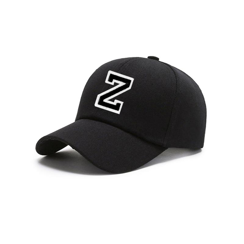 

1Pc A-Z 26 Letter Unisex Outdoors Fashionable Washed Baseball Cap, Adjustable Outdoor Sun Protection Casual Hat One Size