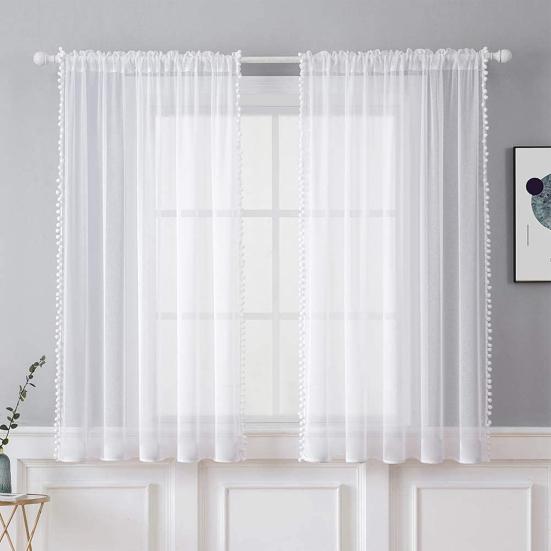 Sheer Curtains Semi Light Filtering Polyester Window Rustic Ds Comprar A Buen Precio Entrega Gratuita Reseñas Reales Con Fotos Joom Sheer Curtains Semi Light, Light Filtering Semi Sheer Curtains