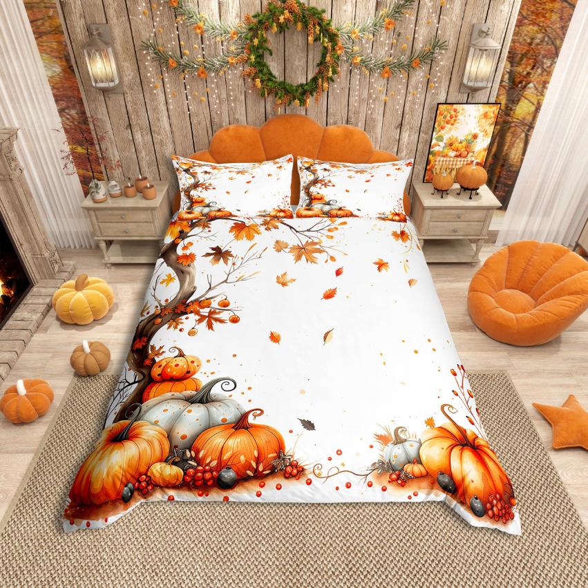 Homewish Highland Cattle Duvet Cover SetRustic Farmhouse Cabin Comforter Cover SetAutumn Sunflower Bed Set For Boys Girls