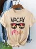 Y2k 90s Vacation Mode Shirt Unisexs Casual Short Sleeve Crew Neck Tshirt Print Harajuku Short Sleeve T Shirt Tops