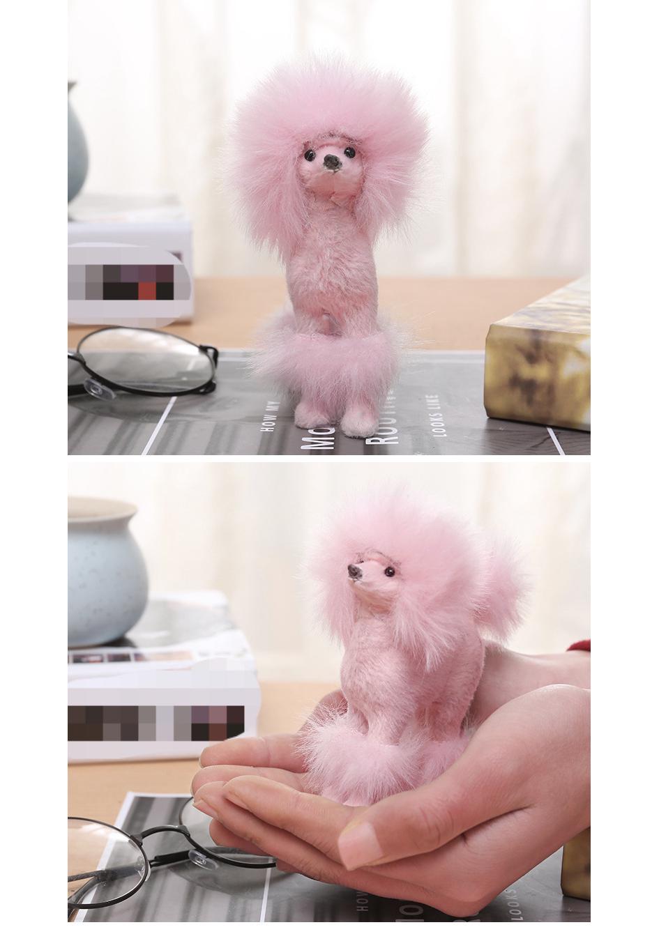Simulated Poodle & Bichon Frise Breed Model: Home Ornament & Teaching Decor