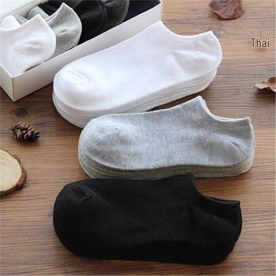 Calzini Estivi Unisex da Barca - Sottili, Traspiranti, Assorbi-Sudore, Deodoranti, Nero/Bianco/Grigio, Tinta Unita, Comfort Tutto l'Anno