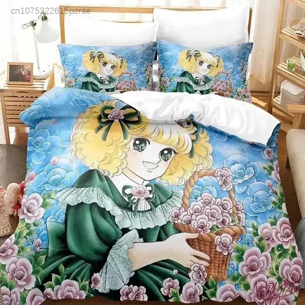 3D Print Manga Candy Anime Bedding Set Bedroom Soft Modern Bedspreads Comefortable Kids Duvet Cover Quilt Cover And Pillowcase