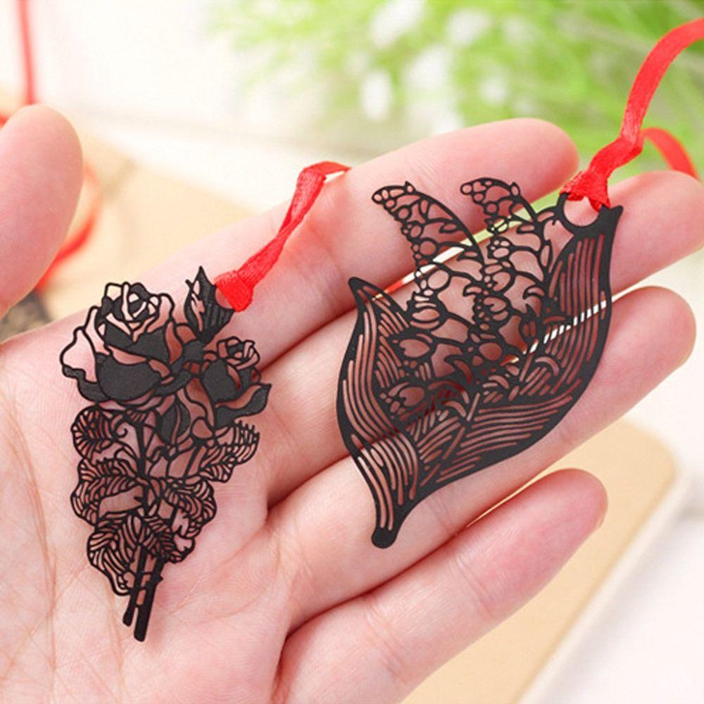 Metal Book Page Pagination Chinese Style Book Page Marker Portable Hollow Bookmark