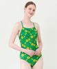 Loseuteuinseoul Sunny Flower Petit Cross One-Piece Swimsuit Green