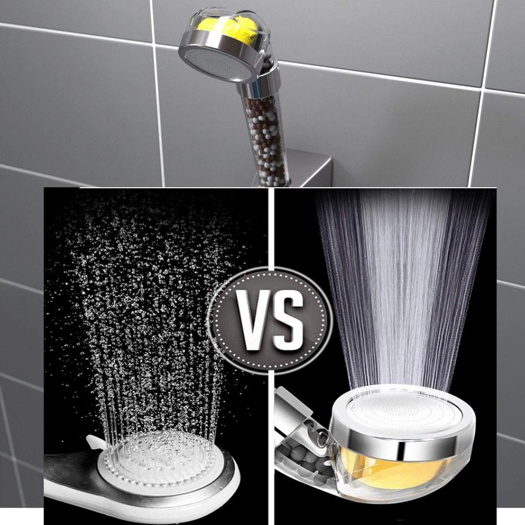High pressure shower vitamin C filter shower water saving handheld head shower chlorine fluoride filter helps with dry skin and hair head, head, &