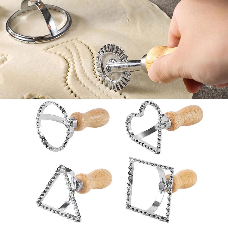Ravioli Cutter Pastry Press Mold Dumpling Lace Embossing Device Cookie Maker Mold Ravioli Stamp Pizza Cutter Kitchen Baking Tool