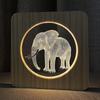 Veilleuse Animale Forme d'Éléphant Lampe de Table LED Lumière d'Ambiance Créative