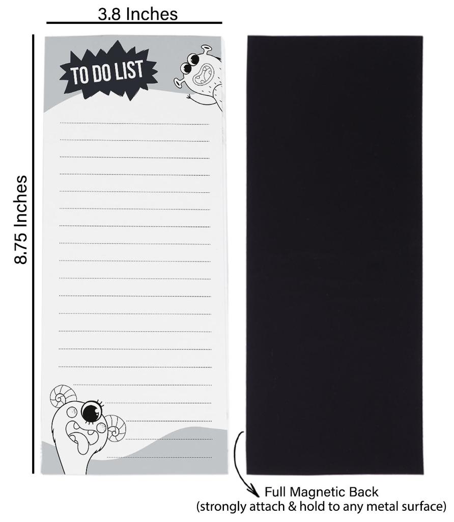 Inkdotpot Pack of 3 Magnetic Fridge To-Do List Notepads- Magnetic Memo Pads For Refrigerator-  (50 Sheets