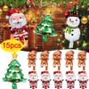 15/5PCS Santa Claus Foil Balloons Mini Christmas Tree Gingerbread Man Balloon 2026 Xmas New Year Holiday Decoration Kids Favors