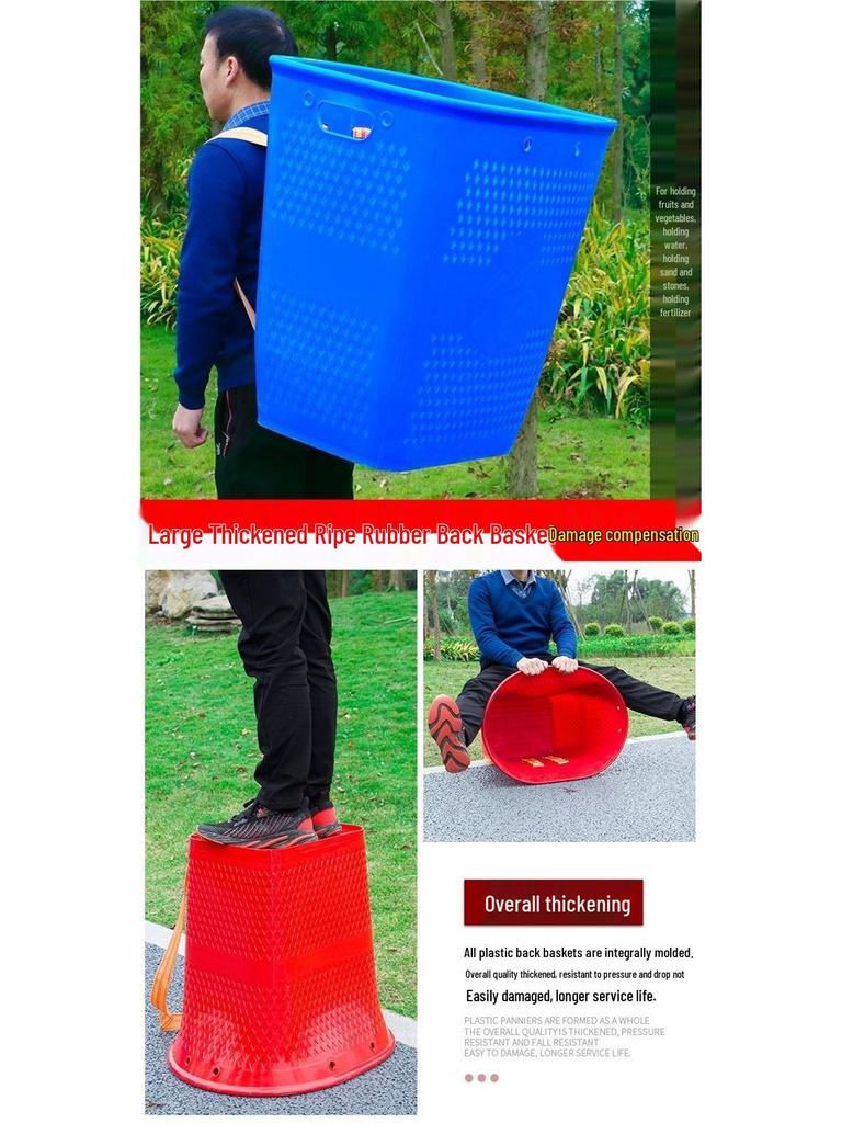 Extra velký dvojitý ramenní košík s víkem v imitaci bambusové vazby pro nákupy a zemědělství