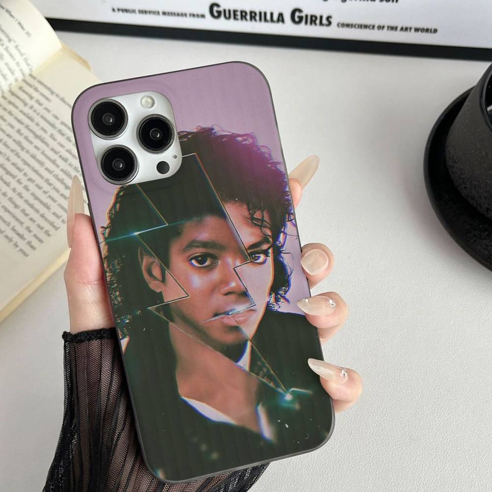 Pop Singer Michael Jackson Phone Case For IPhone 17 16 15 11 12 13 14 Pro Max Soft Corrugated Silicone Cover Case